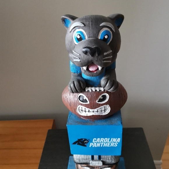 🌻2/$25🌻Carolina Panthers NFL Football  Tiki Totem Statue‎ - Picture 3 of 7